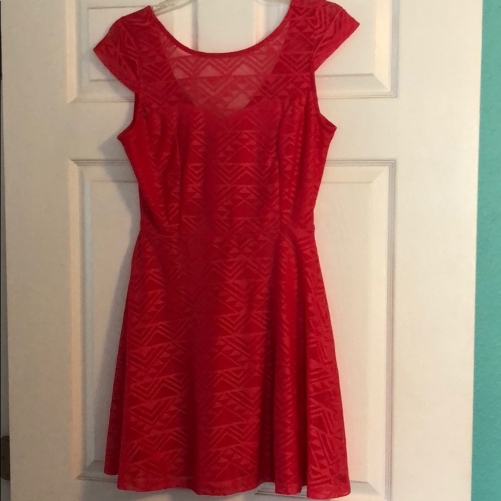 Pink mesh dress